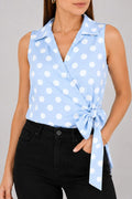 Blusa Larga Sisa DF02610 para mujer dyaboo azul