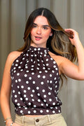 Blusa Larga Sisa DF02638 para mujer dyaboo  cafe