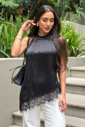 Blusa Larga Sisa DF02651 para mujer dyaboo negro