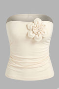 Blusa Larga Strapless DF02526 para mujer dyaboo panacota
