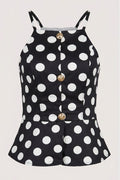 Blusa Larga Tiras DF02621 Para mujer dyaboo negro