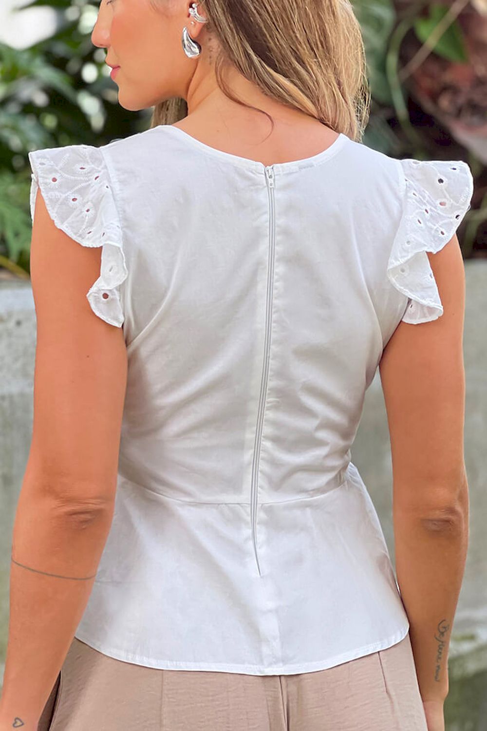 Blusa Larga para mujer DF02224 dyaboo crudo blanco 