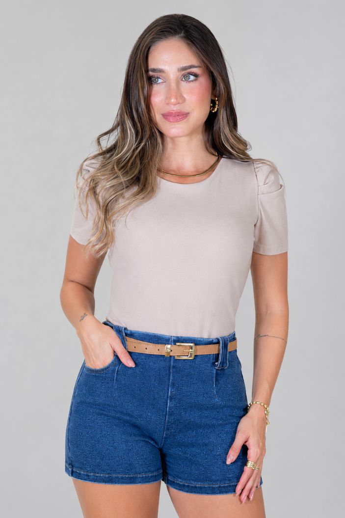 Blusa Manga Corta 1102017 | Magnolia para mujer dyaboo camel