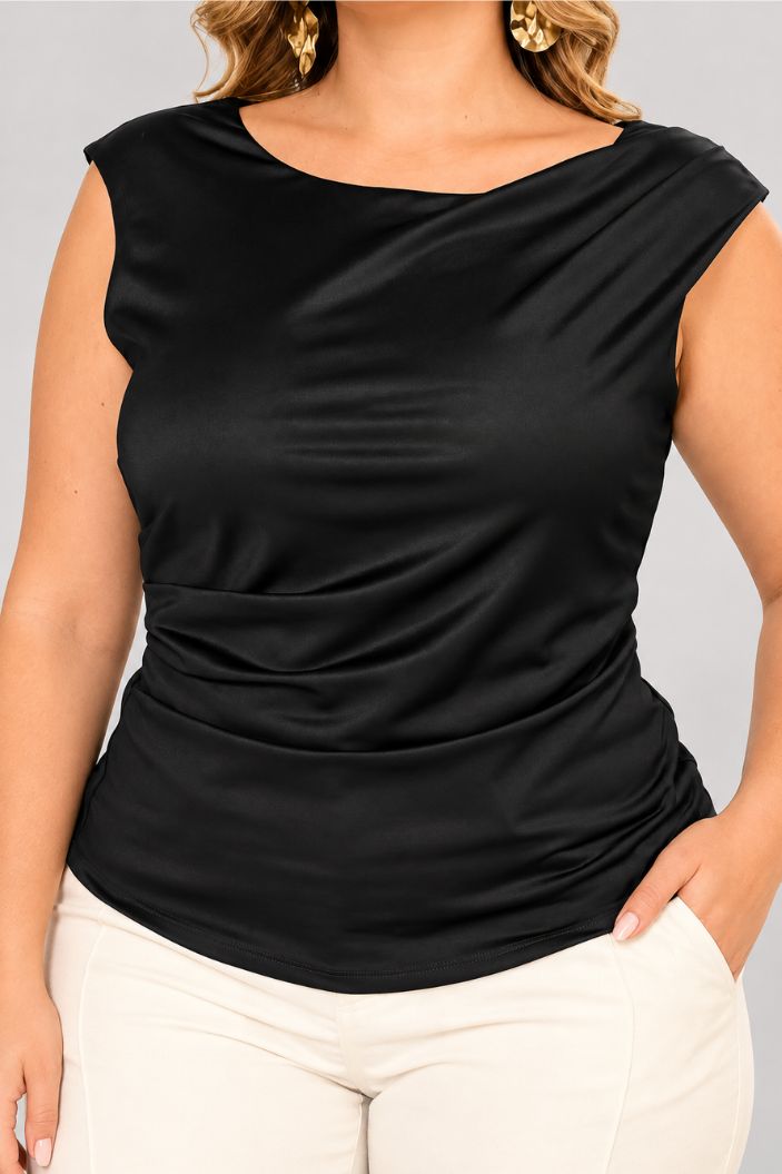 Blusa Manga Larga DP02226 para mujer dyabo  negro