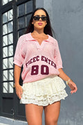 Blusa Tejida TF02551 para mujer dyaboo rosada