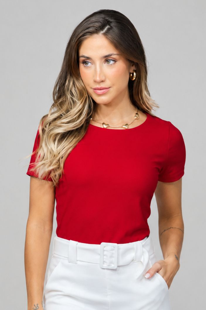Blusa básica DF02011 | Iris para mujer dyaboo rojo