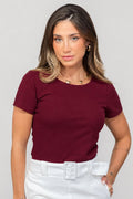 Blusa básica DF02011 | Iris para mujer dyaboo vinotinto
