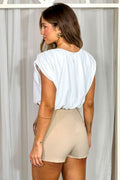 Blusa camisa corta crudo blanca dyaboo DF01514