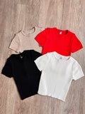Blusa corta tejida para mujer dyaboo 7932