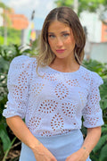 Blusa larga ojalillo camisa crudo blanco dyaboo DF02227