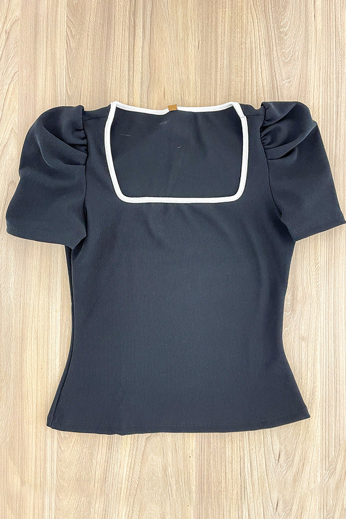 Blusa larga para mujer dyaboo DF02179 negra