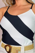 Blusa manga sisa larga talla grande plus dyaboo blanca negra DP020772