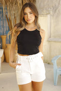 Blusa sisa DF01671 con piedras decorativas para mujer dyaboo negro
