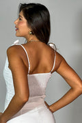 Blusa sisa corta DF01520 elaborada en ojalillo para mujer dyaboo crudo 3