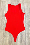 Body DF05031 manga sisa para mujer elaborada en spandex dyaboo rojo