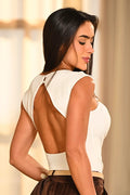 Body Sisa DF05146 Para mujer dyaboo crudo/blanco