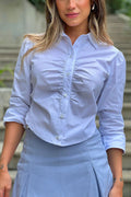 Camisa Camisera corta blanca dyaboo DF21209