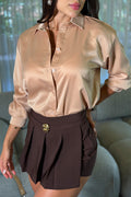 Camisa Satinada 5170016 | Gardenia para mujer dyaboo camel