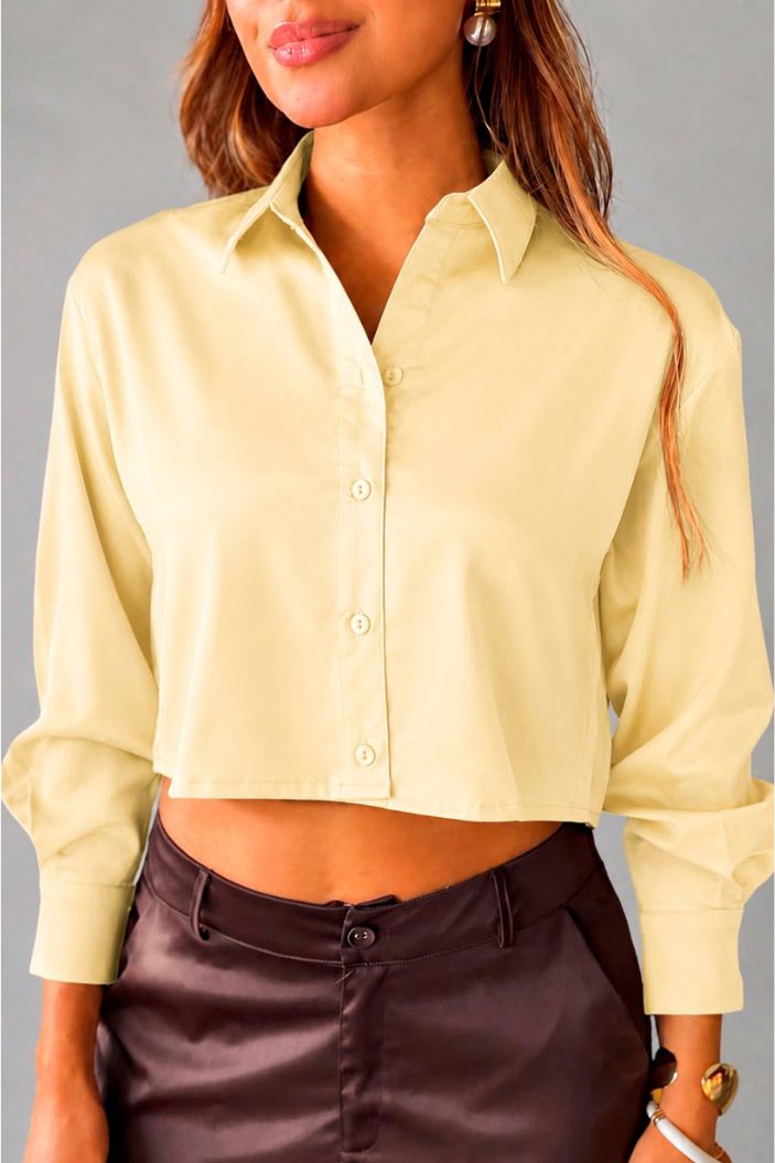Camisa corta DF21027 | Camélia para mujer dyaboo amarillo