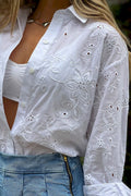 Camisa larga camisera ojalillo crudo blanco dyaboo DF21208