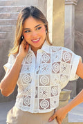 Camisera Corta DF21241 tejida para mujer dyaboo crudo