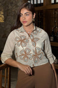 Camisera Corta DF21341 para mujed dyaboo beige