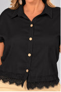 Camisera Corta Plus DP21093 para mujer dyaboo negro