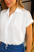 Camisera DF21281 silueta semiajustada para mujer elaborada en chalis dyaboo crudo 2