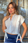 Camisera DF21313 para mujer dyaboo- crudo/blanco