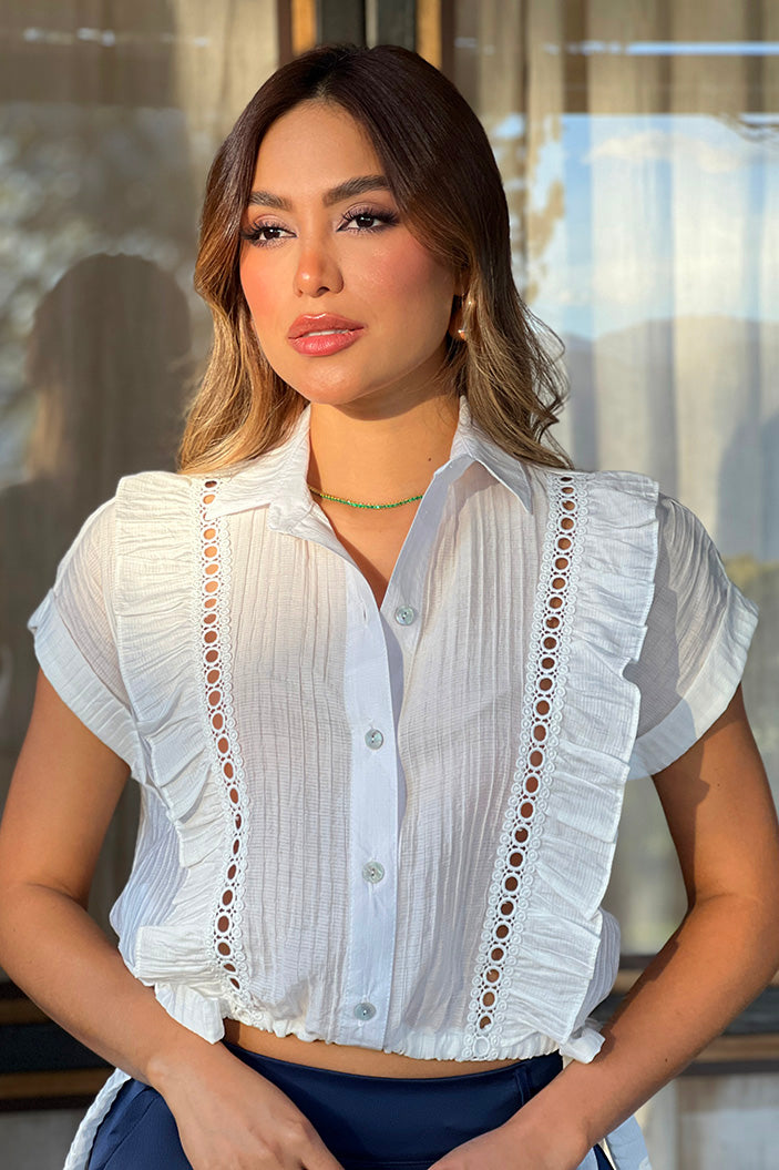 Camisera DF21313 para mujer dyaboo- crudo/blanco