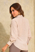 Camisera Larga DF21343 para mujer dyaboo camel