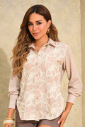 Camisera Larga DF21343 para mujer dyaboo camel
