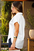Camisera Larga DF21354 para mujer dyaboo crudo
