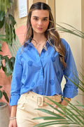 Camisera Larga DF21368 para mujer dyaboo azul rey