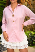 Camisera Larga DF21375 para mujer dyaboo rosado