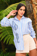 Camisera Larga DF21379 para mujer dyaboo azul