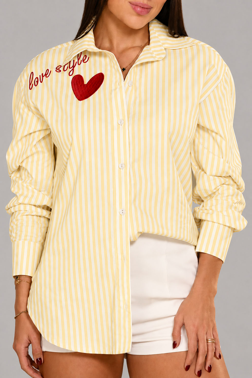 Camisera Larga DF21382 para mujer dyaboo amarillo