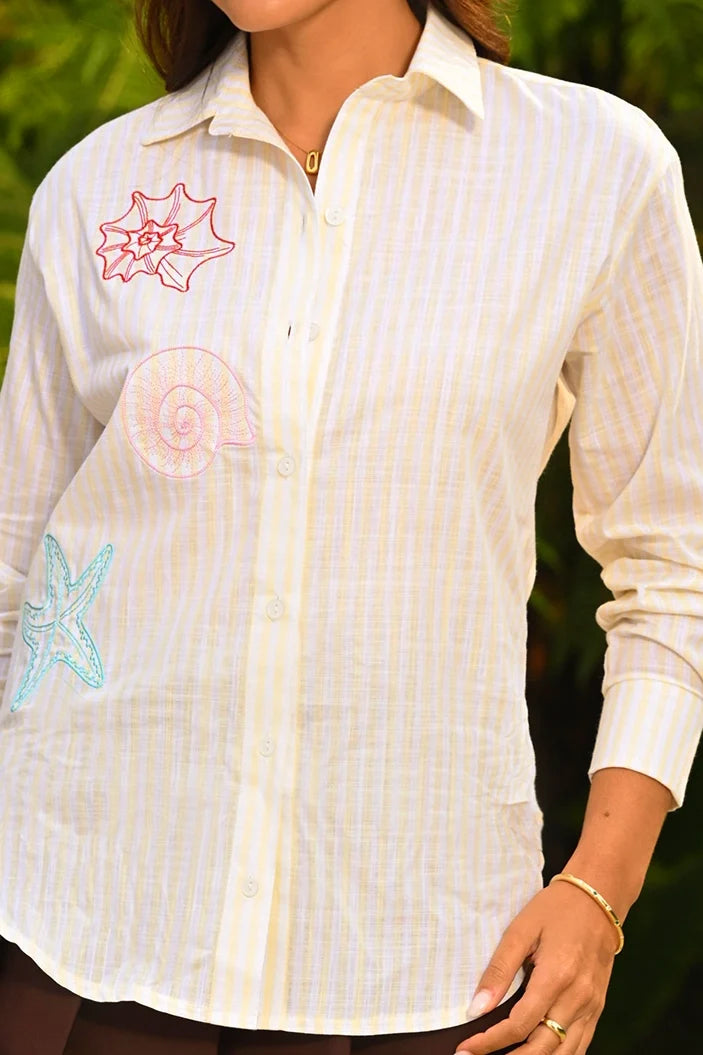Camisera Larga DF21384 para mujer dyaboo amarillo