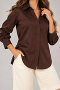 Camisera Larga DF21389 para mujer dyaboo  cafe oscuro