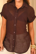 Camisera Larga DF21392 para mujer dyaboo cafe oscuro