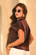 Camisera Larga DF21398 para mujer dyaboo cafe