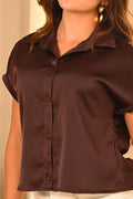 Camisera Larga DF21398 para mujer dyaboo cafe