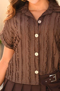 Camisera Larga DF21399 para mujer dyaboo  cafe