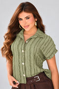 Camisera Larga DF21399 para mujer dyaboo  verde oliva