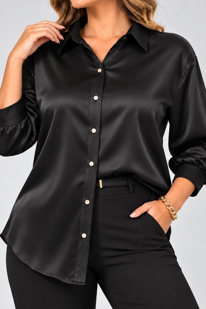 Camisera Larga DP21096 para mujer dyaboo negro