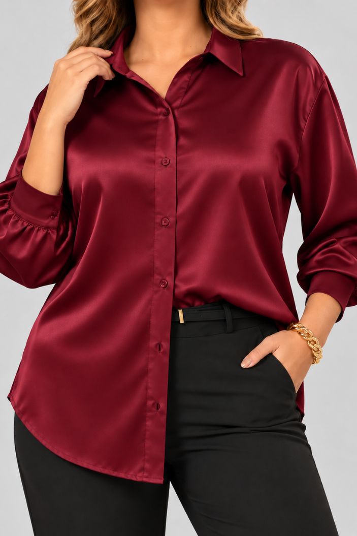 Camisera Larga DP21096 para mujer dyaboo vinotinto