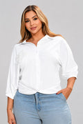 Camisera Larga Plus DP21090 Para mujer dyaboo crudo/blanco