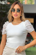 Camiseta DF02298 para mujer elaborada en algodón dyaboo crudo 4