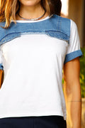 Camiseta Manga Corta DF03073 para mujer dyaboo crudo