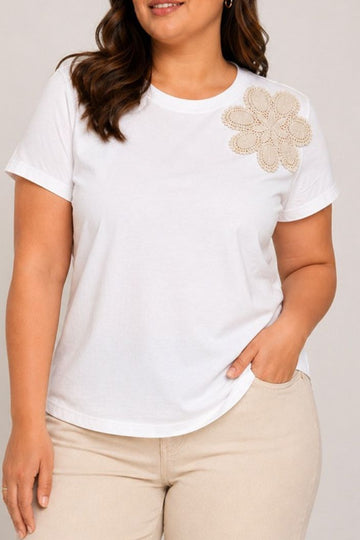 Camiseta Plus DP03003 para mujer dyaboo crudo